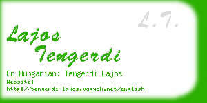 lajos tengerdi business card